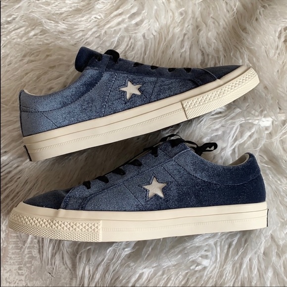 NWT Converse ID Custom Low Tops Velour Blue - Picture 7 of 8